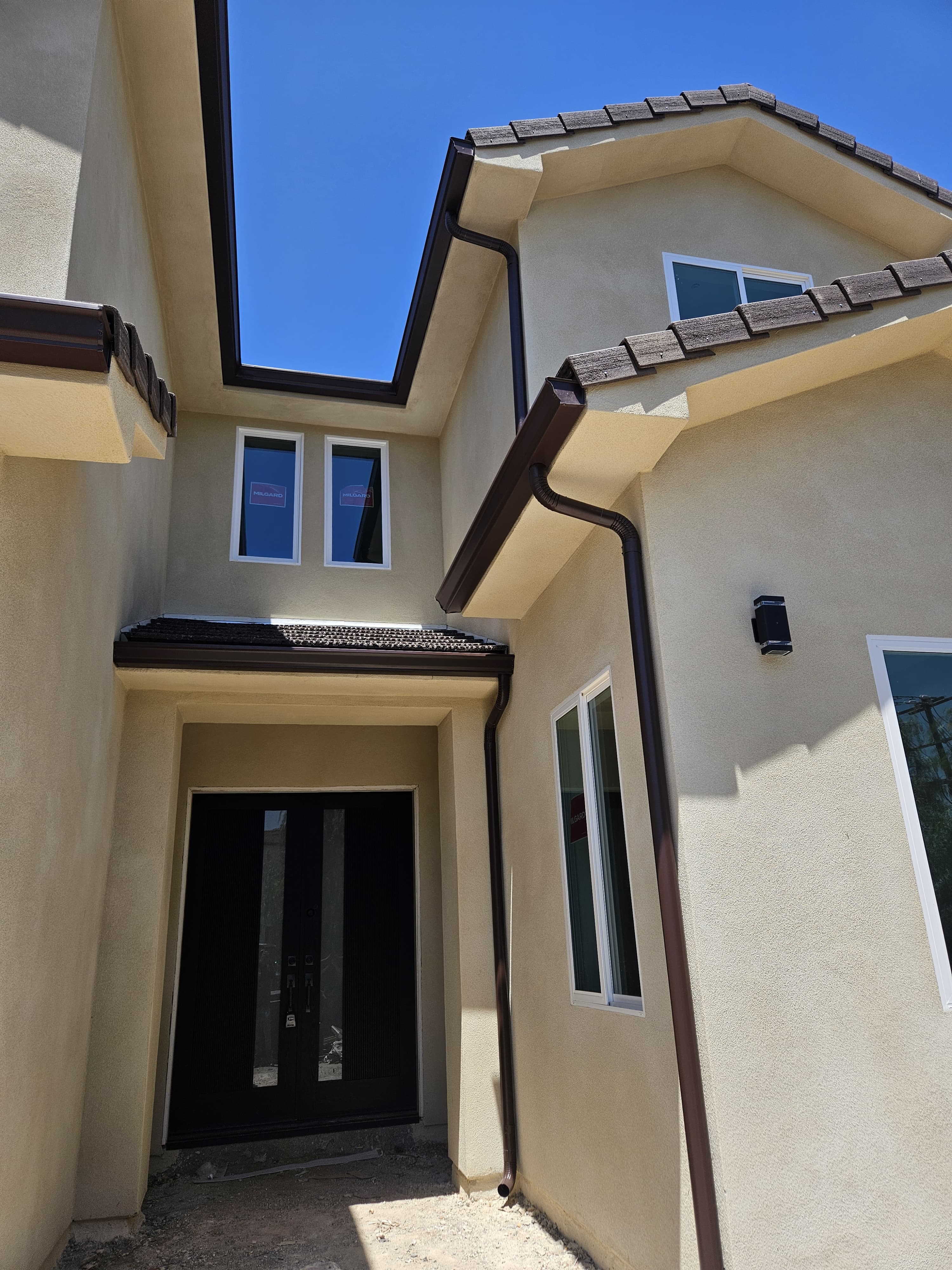 Rain gutter installation project