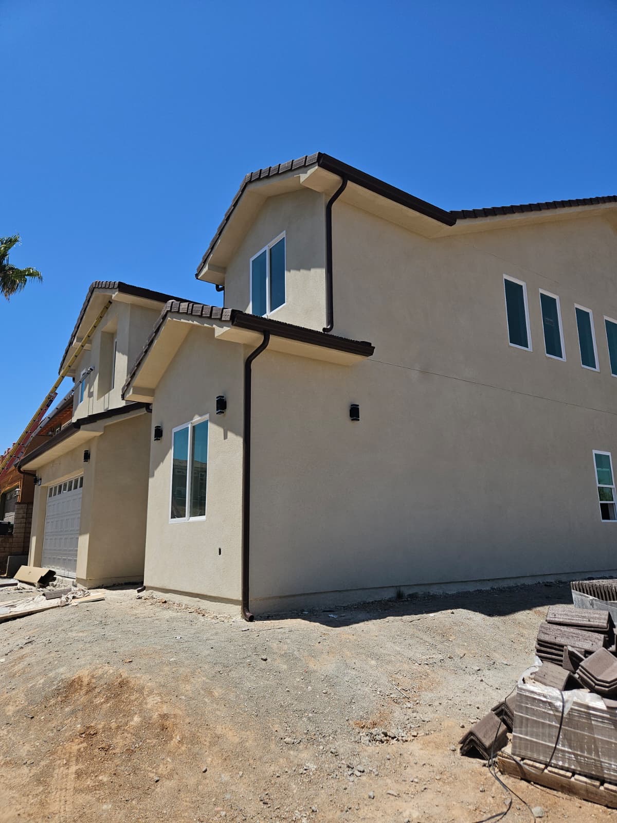 Rain gutter installation project