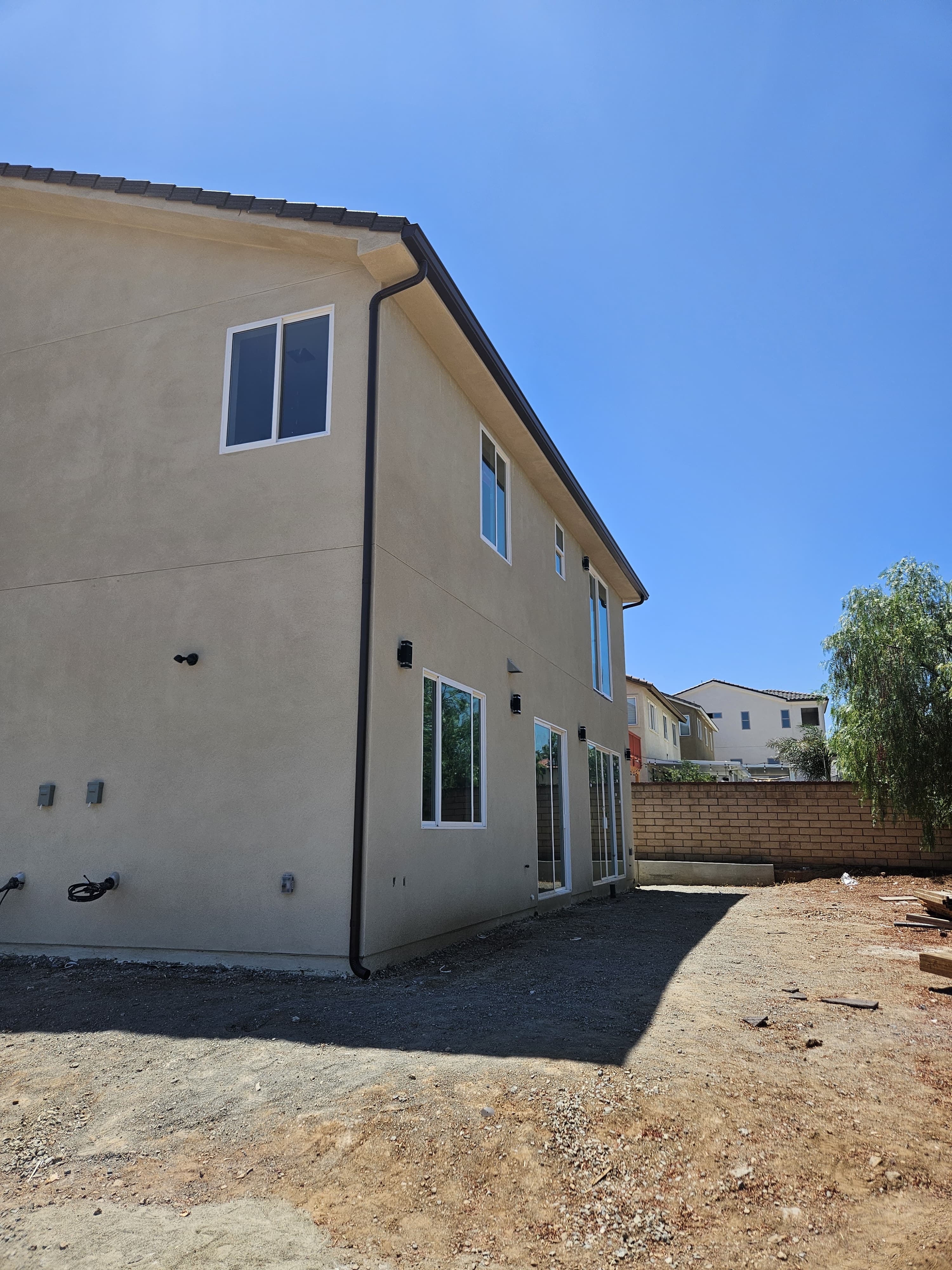 Rain gutter installation project