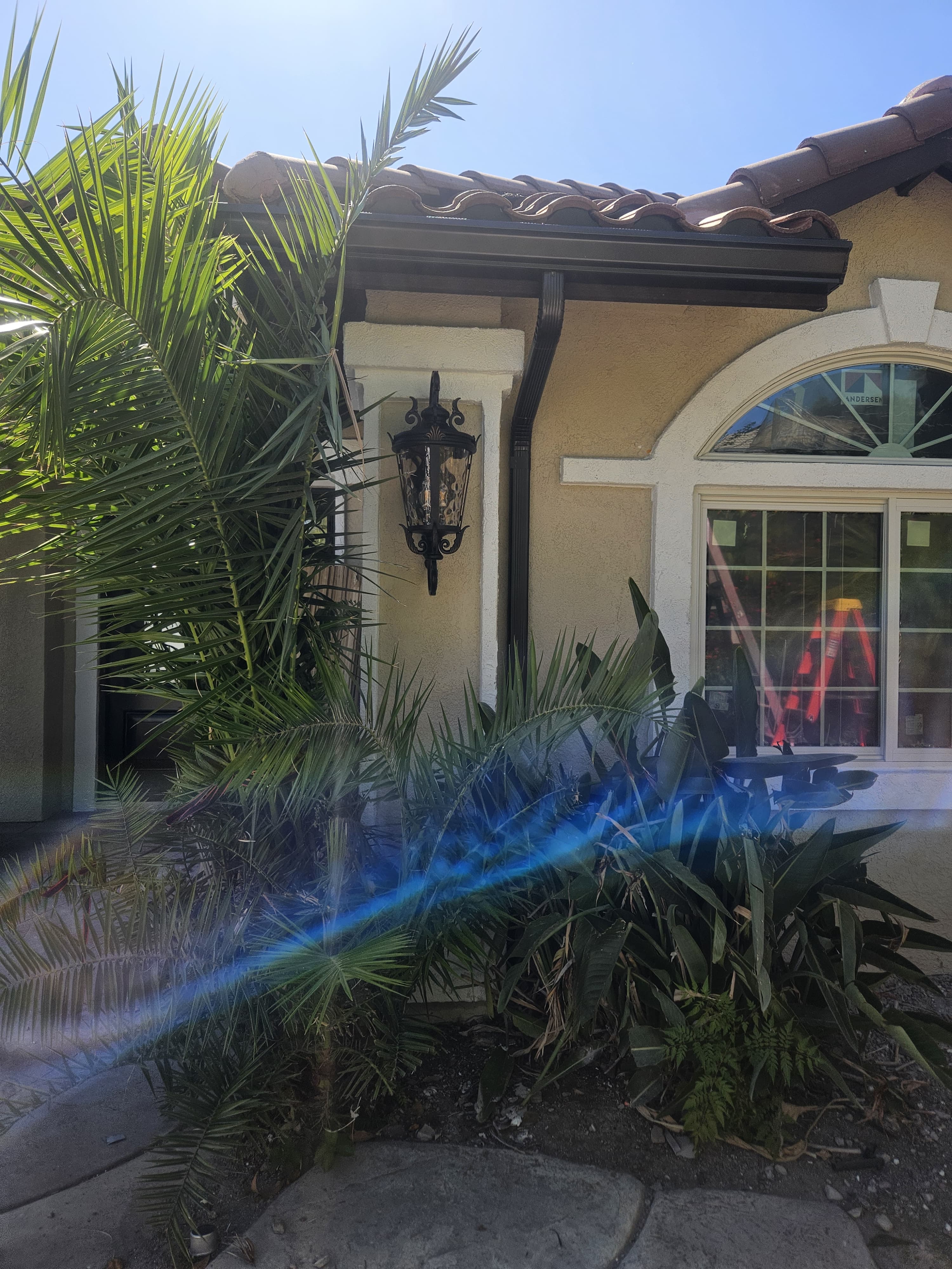 Rain gutter installation project