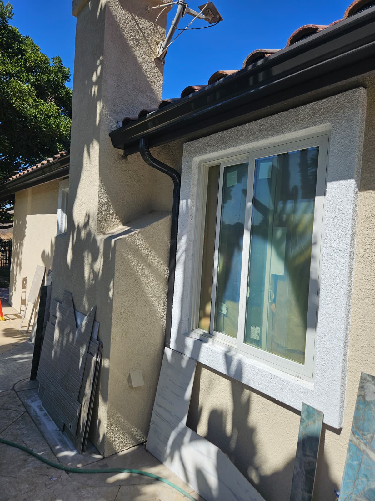 Rain gutter installation project