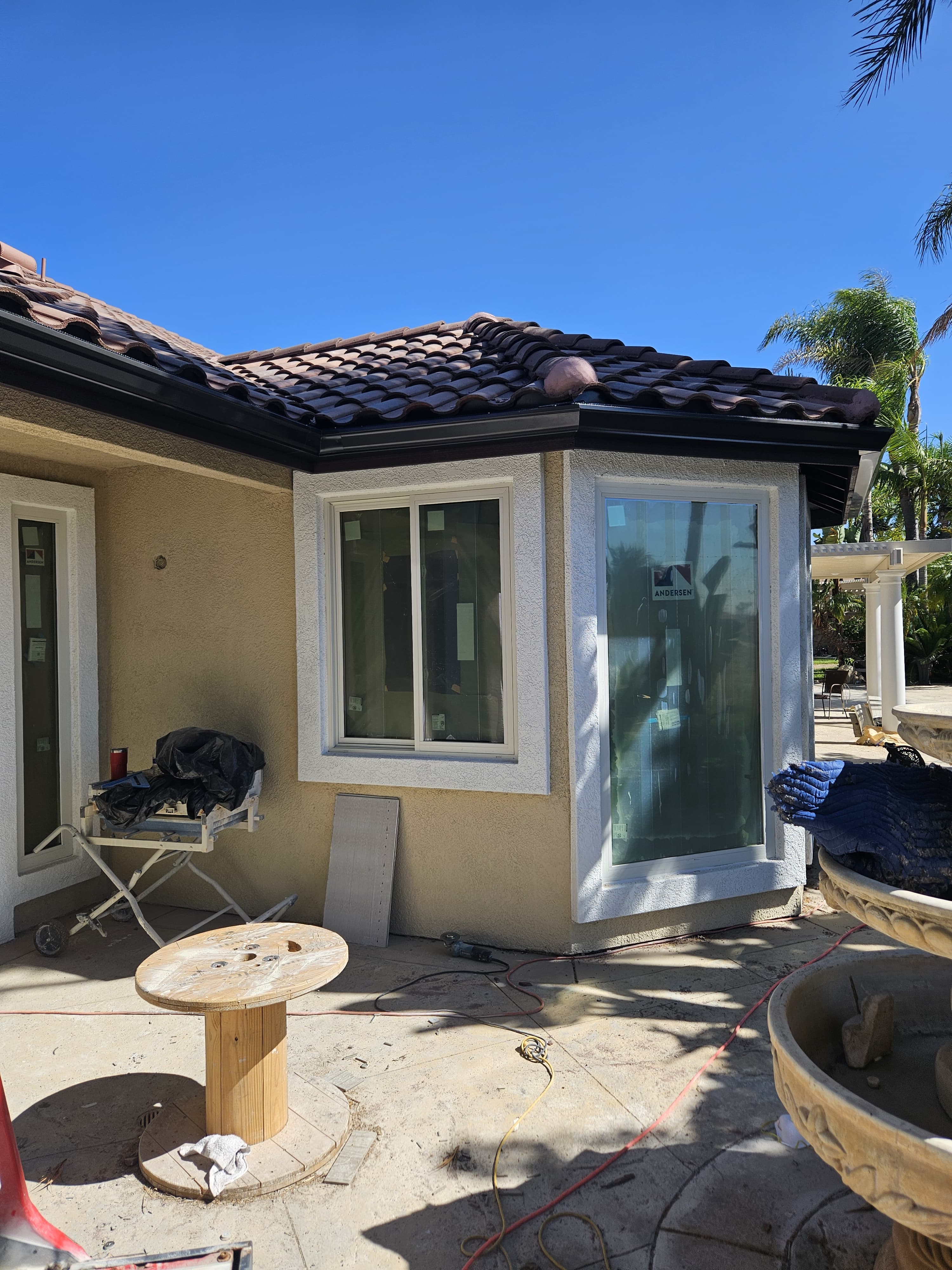 Rain gutter installation project