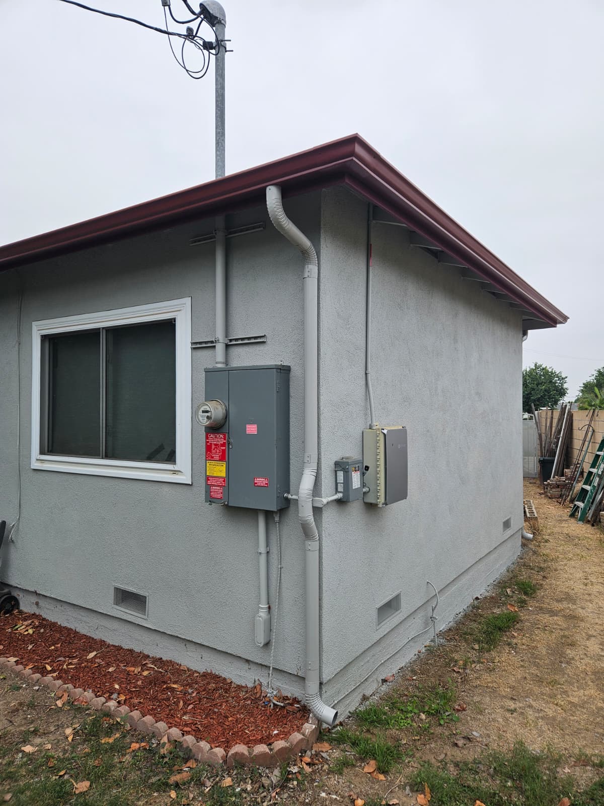 Rain gutter installation project