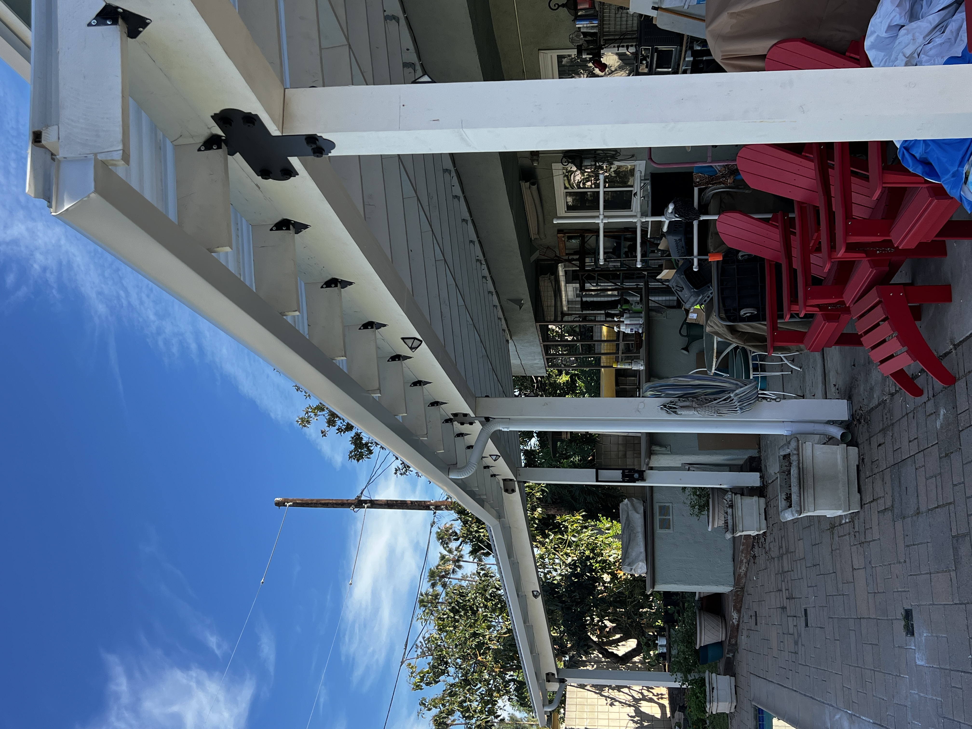 Rain gutter installation project