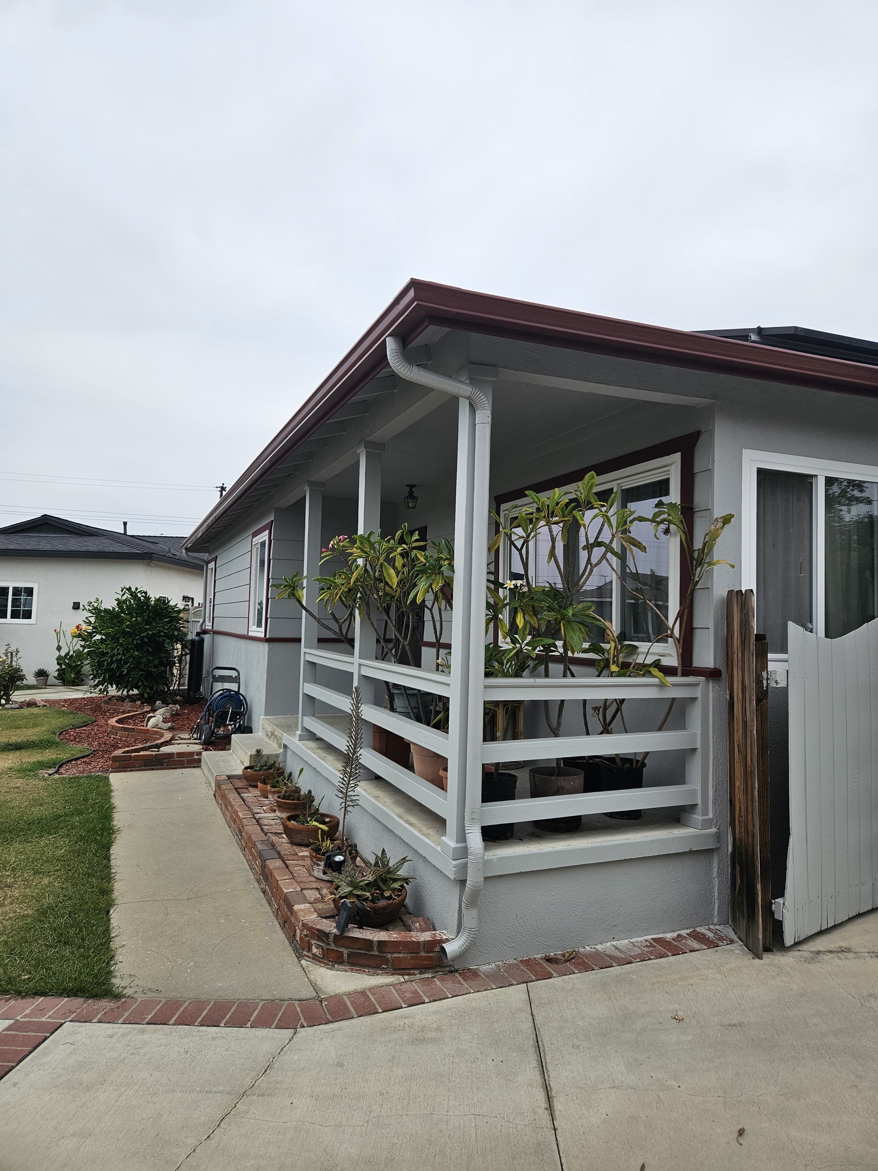 Rain gutter installation project