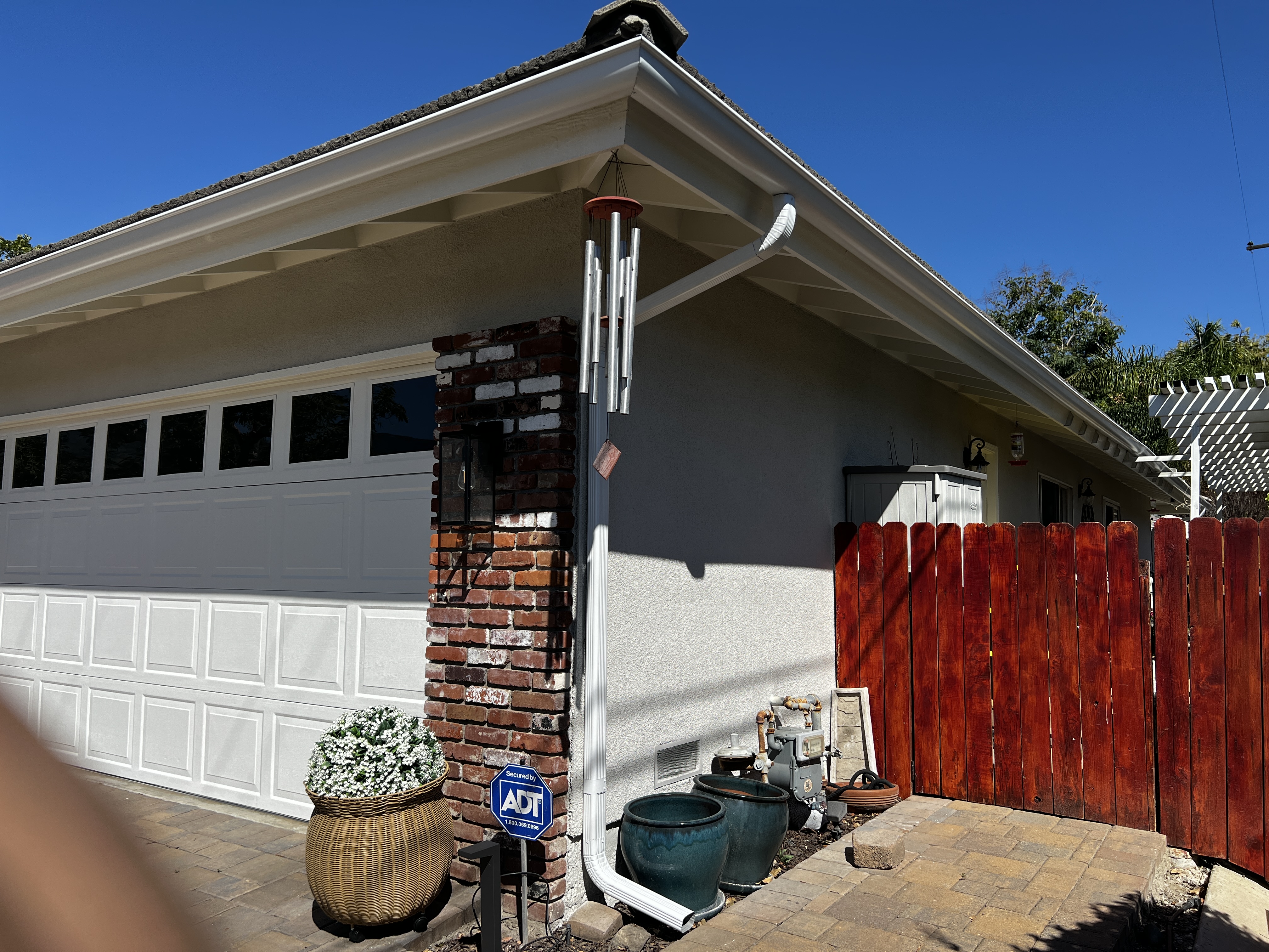 Rain gutter installation project